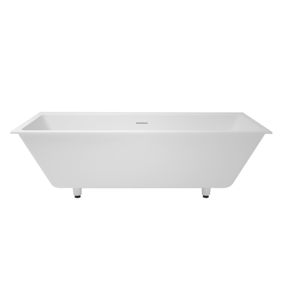 Balmani Kantiga baignoire encastrable duo 180 x 80 cm Solid Surface blanc mat