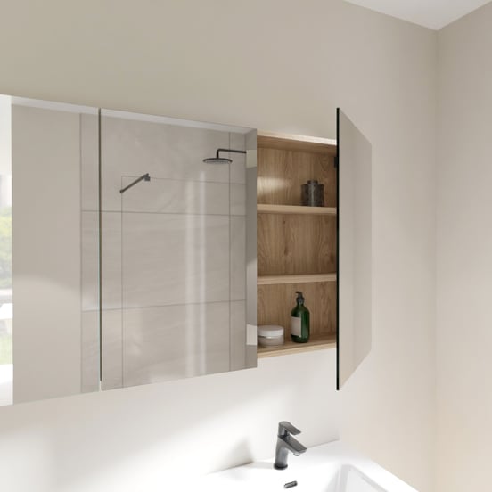 Balmani Lucida spiegelkast 180 x 72 cm ruwe eik