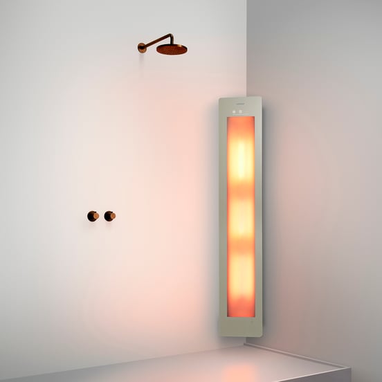 Sunshower Plus L Infrarot und UV Aufputz Ecke sand white