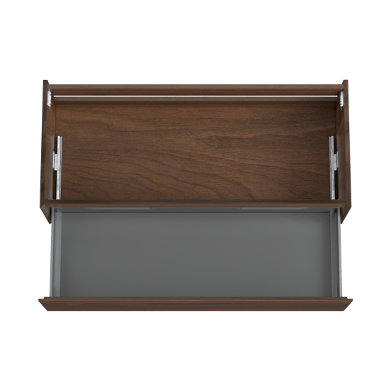 Storke Edge zwevende wastafelonderkast 120 x 52 cm notelaar 1 lade