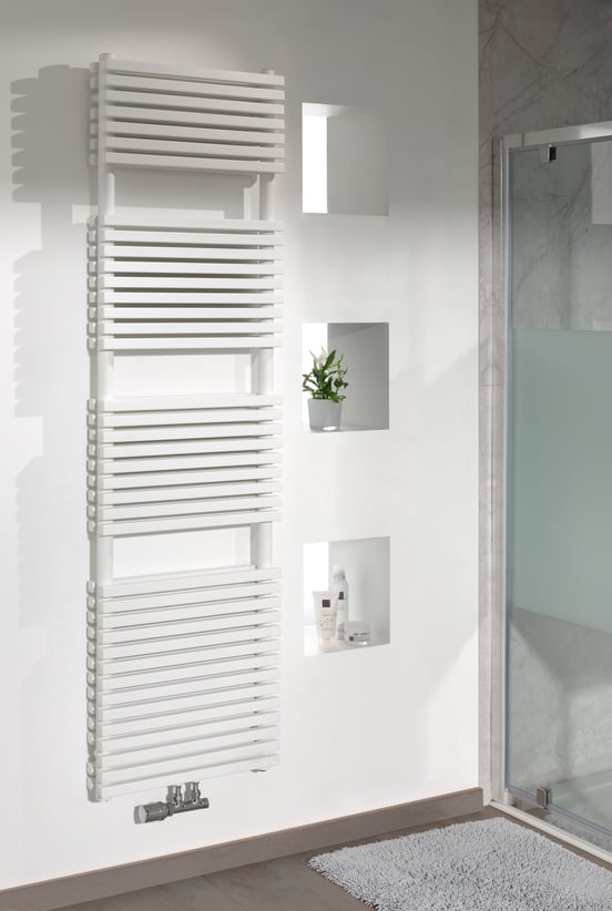 Vipera Vesuvio sèche-serviettes doublé 60 x 180 cm chauffage central blanc mat raccordement latéral et central 2.175W