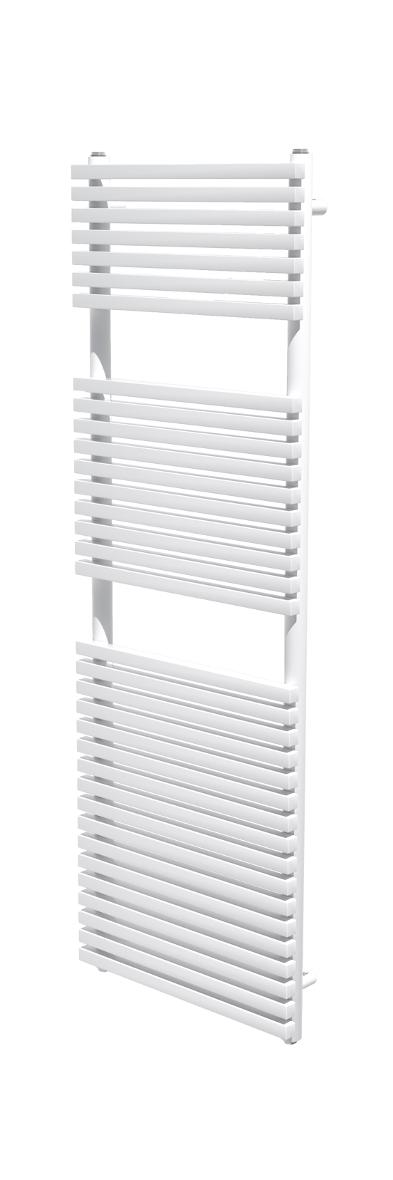 Vipera Vesuvio enkele handdoekradiator 50 x 150 cm elektrische verwarming mat wit zij- en middenaansluiting 1.044W, weerstand inbegrepen