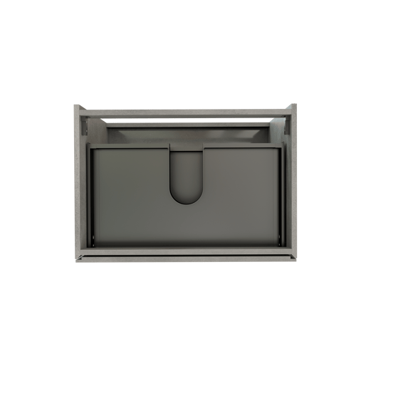 Storke Edge meuble sous-vasque a poser 75 x 52 cm béton gris foncé 3 tiroirs