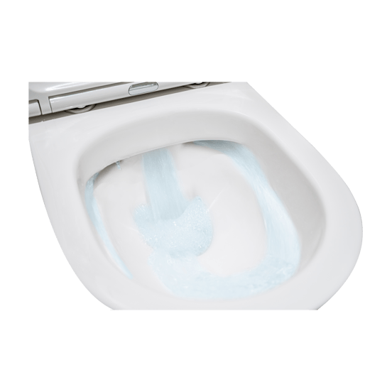 Luca Varess Calibro Hänge WC: Weiß glänzend, spülrandlos, inkl. Finolisso WC Sitz