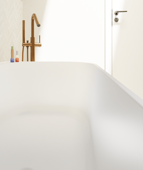 Luca Varess Laguna baignoire d'angle gauche duo 170 x 85 cm acrylique blanc mat