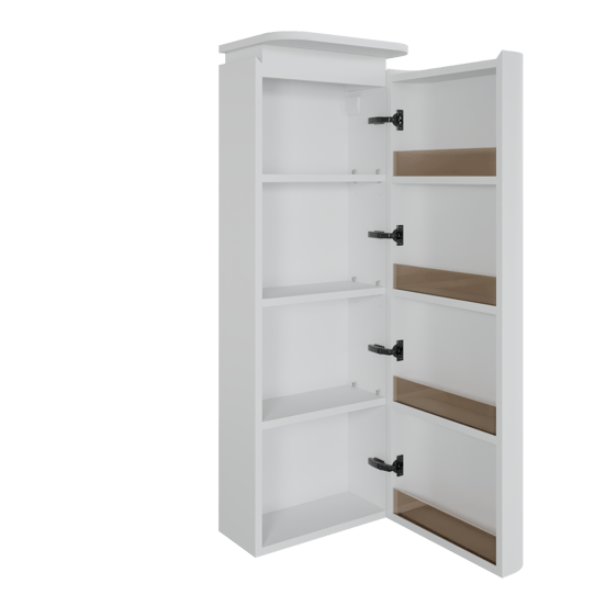 Balmani Moon hängender Säulenschrank rechts weiß matt 44 x 32 x 130 cm