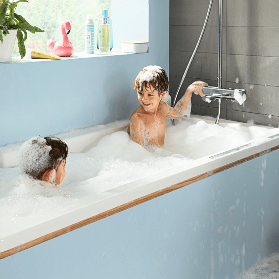 Hansgrohe Ecostat E Coolcontact Thermostat-Badewannenarmatur: Chrom Glänzend