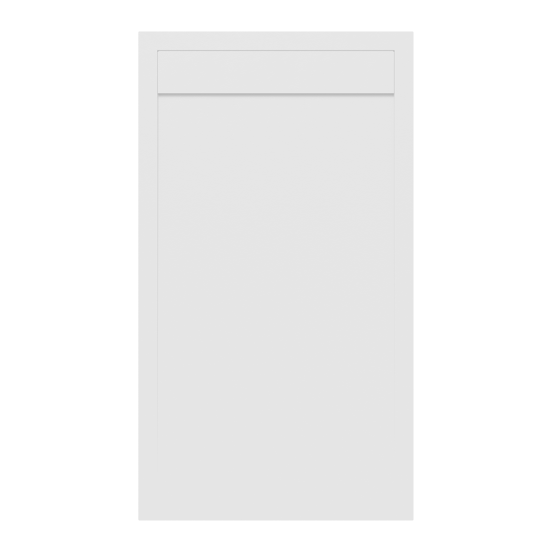 Luca Varess Dandy Duschwanne: 160 x 90 cm, Marmorkomposit, Weiße Steinstruktur, matt