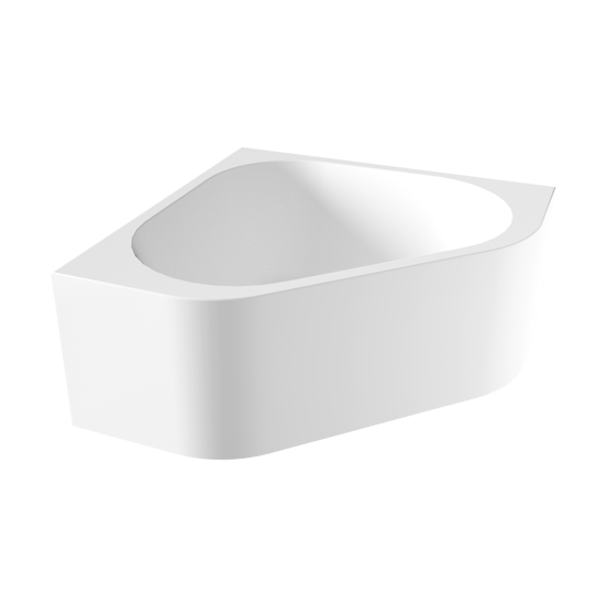 Luca Varess Idol baignoire d'angle gauche ou droite double 135 x 135 cm acrylique blanc mat