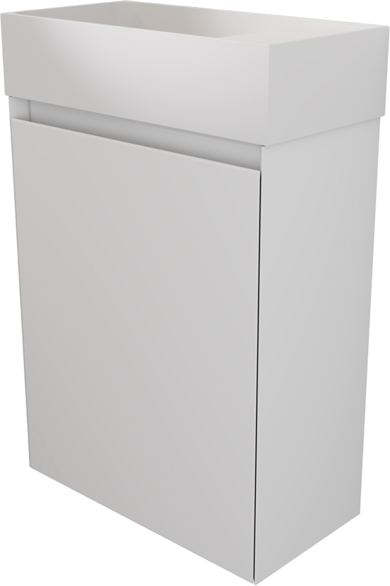 Balmani Mitra meuble wc suspendu 42 x 21 cm blanc mat avec Dama lavabo en Solid Surface mat