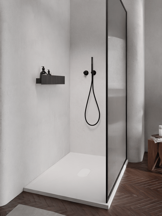 Balmani Artic douchebak 90 x 90 cm top solid mat wit