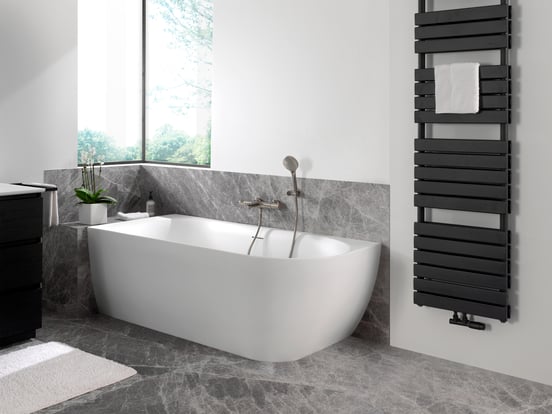 Luca Varess Otello baignoire d'angle gauche duo 170 x 80 cm acrylique Blanc Brillant