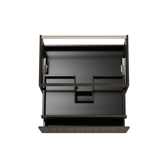 Balmani Sfera meuble sous-vasque suspendu 90 x 55 cm Eucalyptus 2 tiroirs