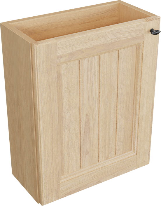 Balmani Lemon hängender Waschbeckenunterschrank: Naturbelassene Eiche Furnier, 42 x 21 cm