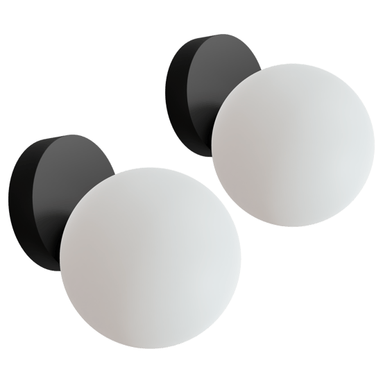 Balmani Orbis LED luminaire 12 cm noir (lot de 2)