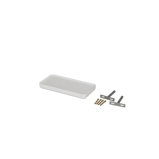 Balmani Tray wandplank Mat witte Solid Surface 25 x 12 cm