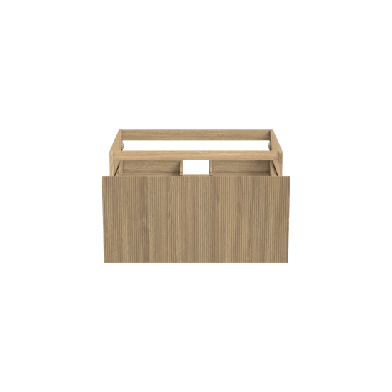 Balmani Fila meuble sous-vasque suspendu 90 x 55 cm plaqué chêne naturel 2 tiroirs