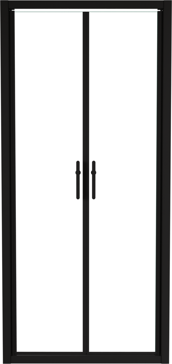 Linie Cadiz douche pendeldeur 90 cm x 190 cm Helder glas mat zwart profiel