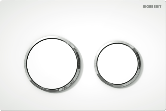 Omega20 bedieningspaneel Hoogglans Wit voor Geberit Omega inbouwreservoir
