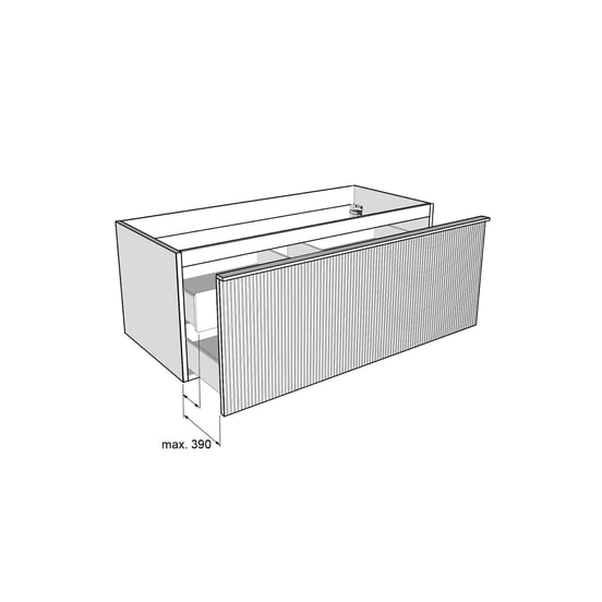 Balmani Forma meuble sous-vasque suspendu 120 x 55 cm chêne naturel 2 tiroirs