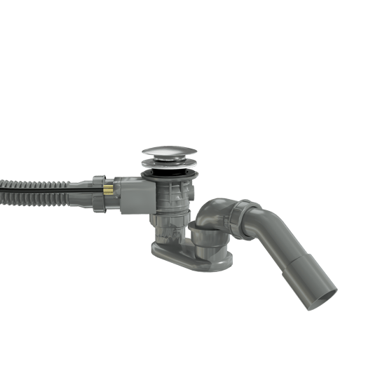 Santeg Unibath Flat siphon de baignoire avec trop-plein 70 cm chrome