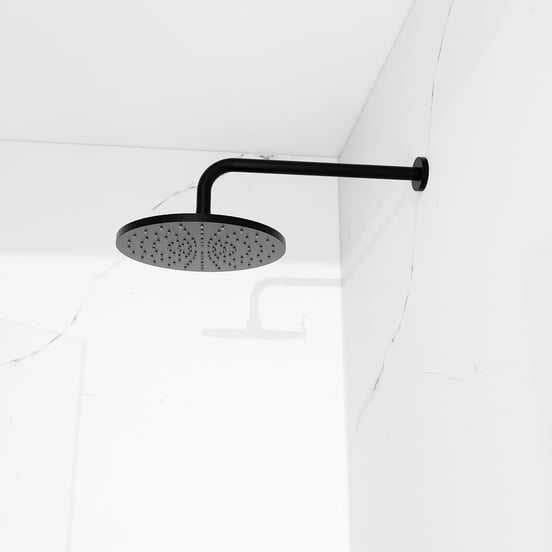 Blaufoss Bodan 250 tête de douche rond avec support mural Ø25cm noir mat