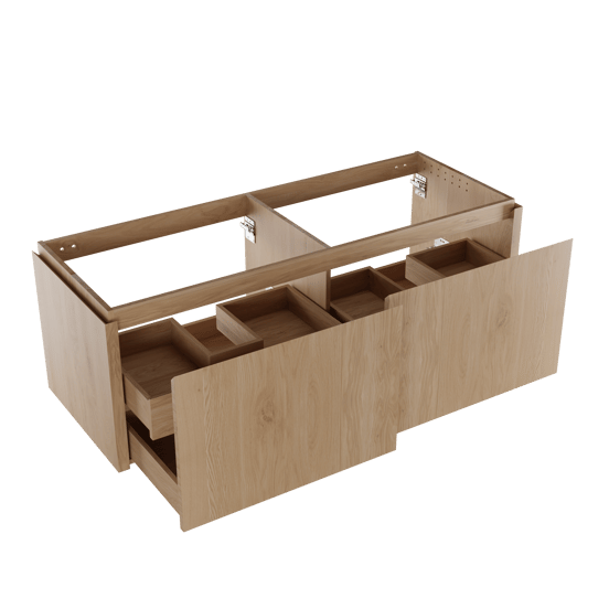 Balmani Eclips hängendes möbelstück Waschtischunterschränke 150 x 55 cm Eiche natur 4 Schubladen