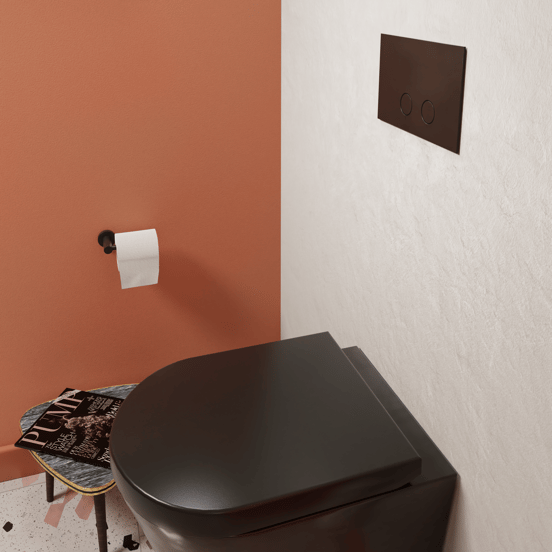 Perola bedieningspaneel Mat Zwart voor UP320 of UP720 inbouwreservoir