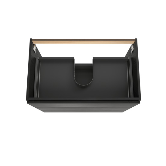 Balmani Lucida meuble sous-lavabo a poser 90 x 55 cm chêne noir 3 tiroirs