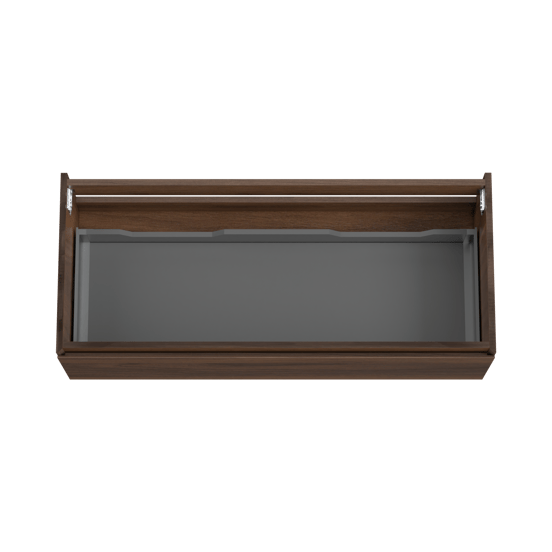 Storke Edge zwevende wastafelonderkast 120 x 52 cm notelaar 1 lade