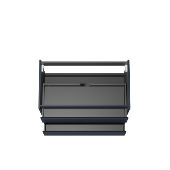 Storke Seda meuble sous-vasque suspendu 95 x 52 cm bleu nuit 2 tiroirs