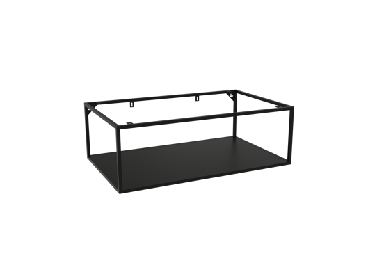 Storke Edge dekorativer Rahmen, schwarz matt, 85 x 52 cm