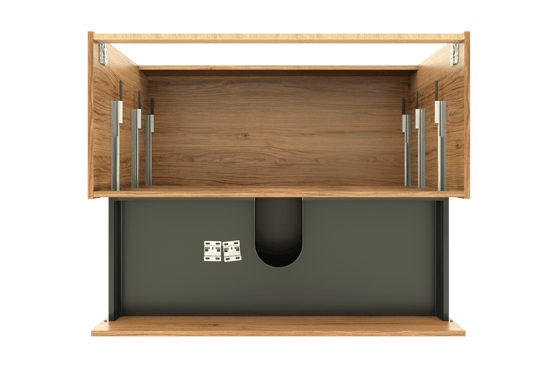 Balmani Lucida meuble sous-vasque a poser 120 x 55 cm teck 3 tiroirs