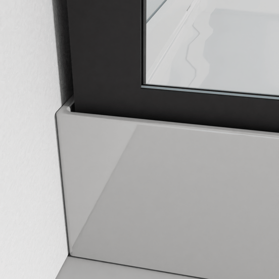 Luca Varess Talan rechthoekige douchecabine met draaideuren 90 x 120 cm helder glas mat zwart profiel