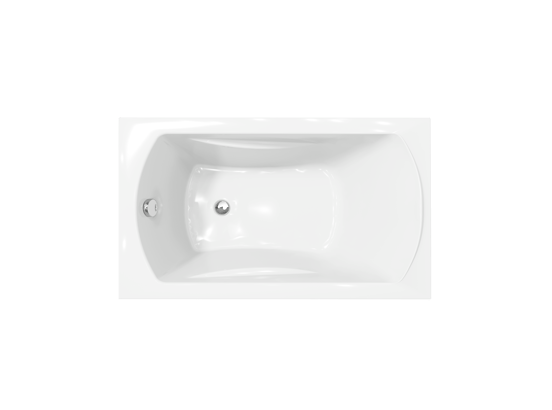 Linie Tessa Mini baignoire encastrable simple 120 x 70 cm acrylique Blanc Brillant