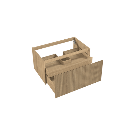 Balmani Fila meuble sous-vasque suspendu 90 x 55 cm plaqué chêne naturel 2 tiroirs