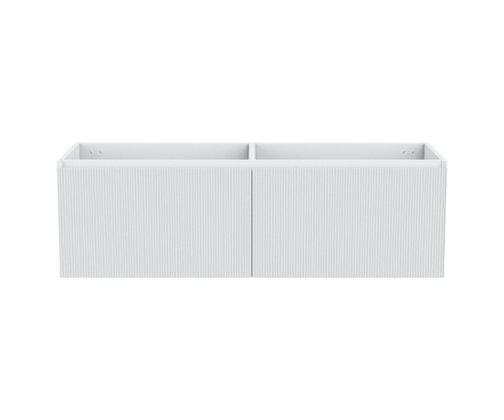 Balmani Fila hängender Waschbeckenunterschrank: 150 x 55 cm, Weiß Matt, 4 Schubladen