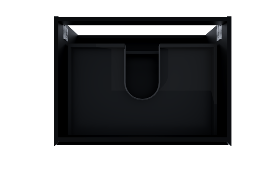 Balmani Mitra meuble sous-vasque suspendu 75 x 55 cm Noir Mat 2 tiroirs