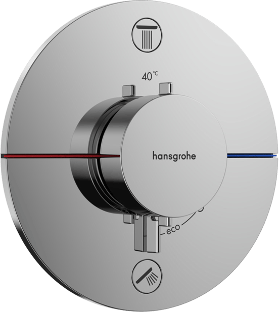 Hansgrohe Showerselect Comfort S thermostat de douche encastré 2 évacuations chrome brillant