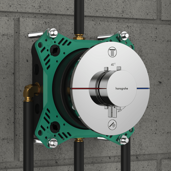 Hansgrohe Showerselect Comfort S thermostat de douche encastré 2 évacuations chrome brillant