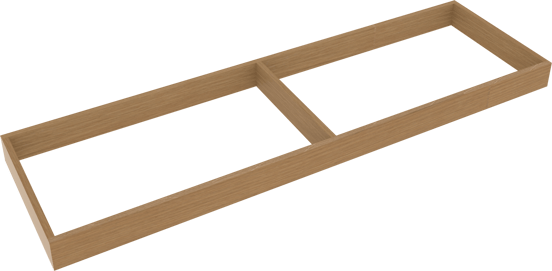 Balmani Legno socle pour meuble sous-vasque chêne vieilli 180 x 52,5 cm