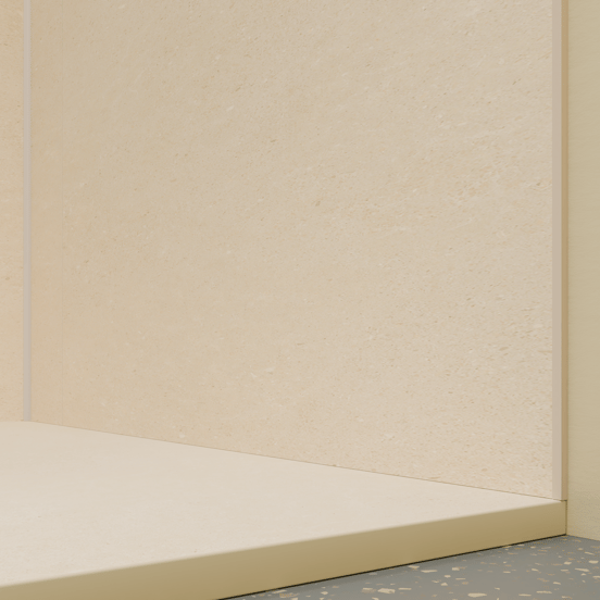 Luca Varess Suite receveur de douche 140 x 90 cm marbre composite Dizzy Cream 