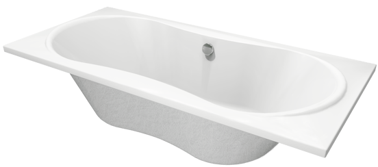 Luca Varess Trasime baignoire encastrable double 190 x 90 cm acrylique blanc mat