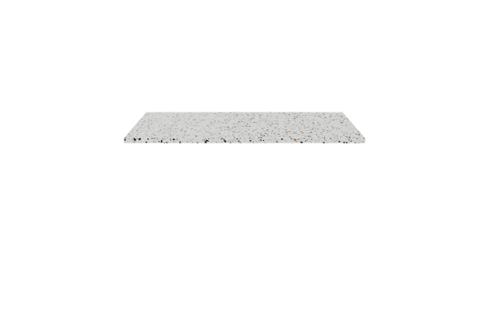 Balmani Stretto Einzel Waschtischplatte Bianco Nero Terrazzo 90 x 55 cm