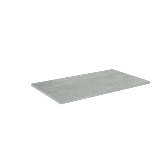 Linie Lado enkel wastafelblad beton donkergrijze melamine 80 x 46 cm