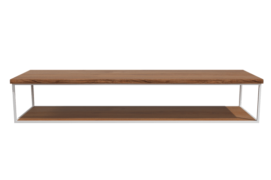 Balmani Life Edge Einzel- oder Doppeltablet, Teak massiv, Rahmen weiß, 180 x 50 cm