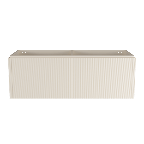 Balmani Eclips meuble sous-lavabo suspendu 150 x 55 cm Sandbeige 4 tiroirs Nervure sym. vert.