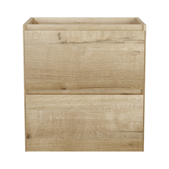 Balmani Mitra Compact hängendes möbelstück Waschtischunterschränke 60 x 46 cm raue eiche 2 Schubladen