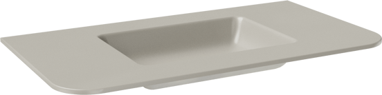 Balmani Moon plan simple top solid soie grise matte 100 x 55 cm