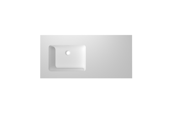Storke Mata High vasque asymétrique gauche Solid Surface mat 110 x 52 cm